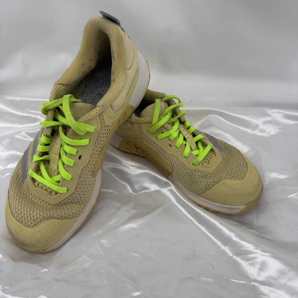 Adidas Dropset 2 Training Shoes Womens 8.5 Sand Lime Mesh Dual Density IH5246
